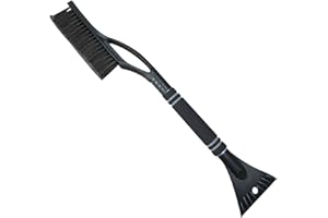 GxDxmBd Rascador para Hielo y Cepillo de Nieve 2 en 1,Rascador Hielo Coche,Cepillo de Nieve para Coche,Rascador Hielo Coche con Escoba,con Mango de Espuma,para Vehículo, Camión, SUV (B)
