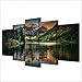 Produktbild JSDJZSH Modular Pictures Home Wall Frame Modern Poster HD Printed 5 Pieces Canvas Art Colorado Ozero Mountain Decor Oil Painting PENGDA