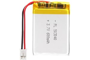 UXNEY Batterie 3,7V 600mAh 503040 lithium-polymère-ion lithium-ion Li-Po avec connecteur 2P-PH avec pas de 2,0 mm