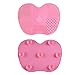 INHDBOX Silicone Makeup Brush Cleaning Mat Scrubbing Pad With 7 Separate Sucker Solid Adsorption(Random color)