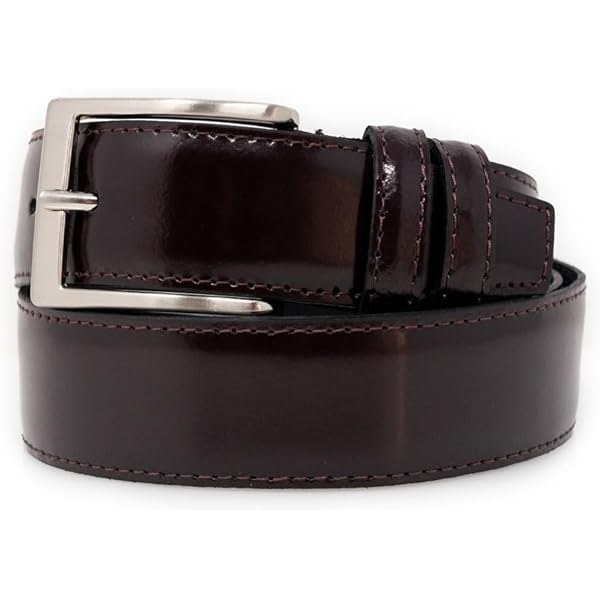 Cintura In Vera Pelle Unisex StyleBREAKER - Fibbia In Rilievo, Larghezza 3.7cm, Accorciabile, Design Elegante E Minimal - Foto 14