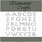 Clear Letters Alphabet ABC Vajazzle Rhinestone Gems Upper Case - created exclusively for Diamante Crafts