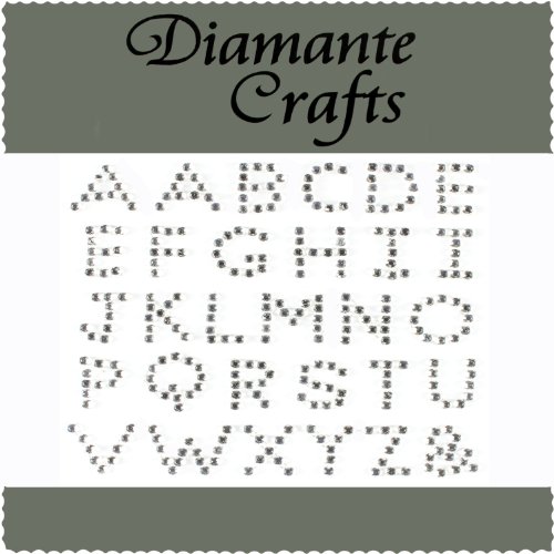 Clear Letters Alphabet ABC Vajazzle Rhinestone Gems Upper Case - created exclusively for Diamante Crafts