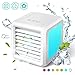 Produktbild Baban 3 in1 Mini Luftkühler, Air Cooler, Mobile Klimaanlage, leiser Tischventilator, Abnehmbarer Wassertank, 8 LED-Lichtkonvertierungsmodi, sehr geeignet für Büro, Camping, zu Hause