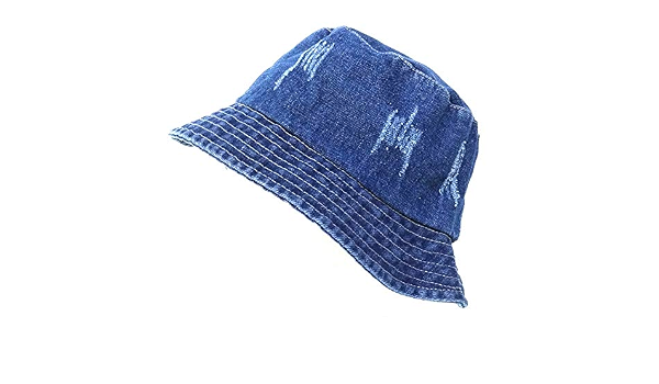 IZUS Denim Bucket Hat Distressed Women 