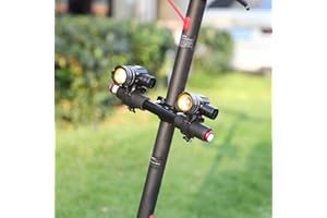 Domybest FR Phare Trottinette Electrique LED Rechargeable USB avec Poignée de Guidon, Pour Enfant Réglable Mains Courantes Lampe Avant, M365 Pro