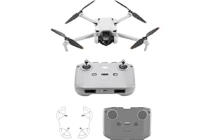 DJI Mini 3 – Mini drone con fotocamera leggero e pieghevole con video in 4K HDR, autonomia di 38 minuti, Riprese verticali native e funzioni intelligenti, C0 (Protezioni Eliche + Custodia)