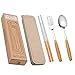 Produktbild startostar Edelstahl Besteck-Set mit Holzgriff & Geschenk-Box 5-teilig für Zuhause, Restaurant, Camping, Reise, Schule, Büro