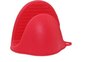 HUBEI Guanti da forno in silicone per uso istantaneo in pentola o in cucina come portautensili o portabottiglie I supporti per guanti possono essere usati quando si cucina su una griglia Prese(rosso, 1pcs)