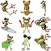 Produktbild FANCYLEO 1948/5000 3D Funny Frog Vinyl Aufkleber Aufkleber Set Pcs für DIY Auto, Motorrad Gepäck, Laptop, Skateboard, Gepäck, Wasserdichte Vinyl Aufkleber für Motorrad, Fahrrad, Stoßstange