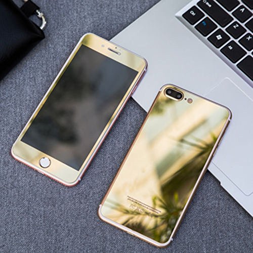 Vorne & hinten Spiegel Effekt ausgeglichenes Glas Screen Protector für iPhone 7/7 Plus - 2