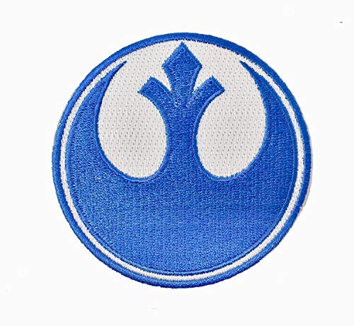 Super6props Écusson Bleu en Fer brodé par Escadron Bleu Star Wars Rebel Alliance 75mm