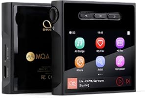 SHANLING M1s Lettore MP3 HiFi, Lettore Digitale Audio Bluetooth5.0, Lettore ES9038Q2M DSD512 PCM768kHz MQA Portatile Musicale, Uscita Cuffie 3.5mm+4.4mm, Lettore DAP per Audiofili (Nero)