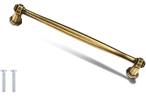 Decoranddecor Antique Brass Copper Silver Matt Black Pewter Door Pull Handle Kitchen Cupboard Cabinet Drawer Pull (160mm Hole Center, Antique Brass)