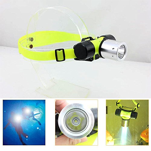 CREE T6 U2 LED Wasserdichte Tauchen Unterwasser Scheinwerfer Licht Torch LED (100-200 Meter)Waterproof LED Schwimmen Tauchen Taucherleuchten Head Light Taschenlampe mit 3 Lichtmodus - 2