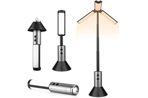 Gerbala Latarnia kempingowa 3000Mah Teleskopowa latarnia kempingowa Akumulatorowe wielofunkcyjne latarnie LED z hakiem 3 Model latarki do biwakowania, pieszych wędrówek