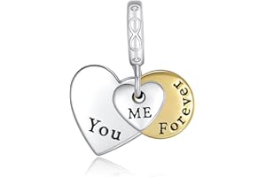 NUNUYAYA Perles Charms Argent Sterling 925 Breloque Pendentif Graduation Flower Heart Bead Compatible pour Femmes Filles Européen Bracelets Colliers