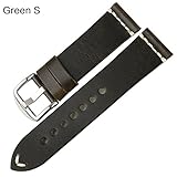 Comradesn Ersatzarmbänder Vintage Lederband Uhrenarmband Fettleder Uhren Zubehör Armband 20 Mm 22 Mm 24 Mm Rot Armband für Longines