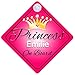 Princess Emilie On Board Personalised Girl Car Sign Baby / Child Gift 001