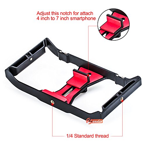 Zeadio Videoproiettore Smartphone, videocamere Stabilizzatore di supporto per maniglie, registrazione di pellicole per case di registrazione per videomaker Filmmaker Videographer - adatta per iPhone, Samsung e tutti i telefoni