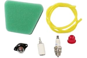HURI Air Filter Fuel Filter Service Kit For McCULLOCH 335 338 435 438 440 442 Spark Plug Primer Bulb Fuel Line Tune Up Kit