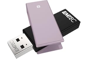 EMTEC, ECMMD8GC352, Clé USB 8 Go en métal alliage de zinc, design moderne et élégant, connectivité USB 20, idéale pour étudiants et professionnels, Couleur noire/violette