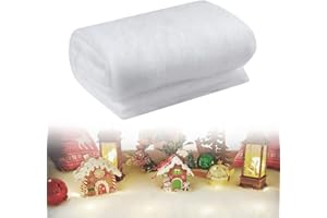 LPAMABA Navidad Manta de Nieve Navideña Manta de Nieve Artificial Manta de Nieve para Decoración de Fondo de Aldea Navideña (1pcs*80 * 240cm)