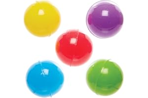 Baker Ross FX767 Tęczowe gumowe piłeczki - opakowanie 10 szt., zawartość torebek imprezowych dla dzieci