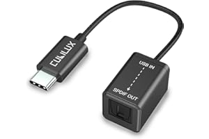 Cubilux USB C auf SPDIF Sender, unidirektionaler Typ C auf optischen Audioausgangsadapter mit 192 KHz/24 Bit für MacBook Pro/Air, Laptop, Computer