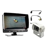 Bei Dunkelheit schalten sich automatisch 18 Infrarot Dioden hinzu, damit erhalten Sie eine optimale Nachtsichtunterstützung. Für noch mehr Sicherheit können auf Wunsch Distanzlinien (in 3 unterschiedlichen Größen hinterlegt) in das Bild der Rückfahrkamera eingeblendet werden, Entfernungen zu rückwärtigen Hindernissen lassen sich damit noch besser einschätzen. Der Betrieb ist an 12V ~ 24V möglich, wodurch sich das Rückfahrsystem in sämtlichen Fahrzeugklassen einsetzen lässt.