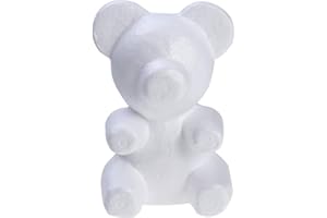 BESTOYARD Styroporform Bärenform Styropor Weiß Basteln für Blumenarrangements Geschenk Dekoration 20 cm x 13 cm