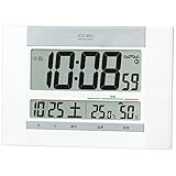 Seiko Uhr Uhr Wanduhr Tisch Uhr Kombiniert Digitale Temperaturanzeige Luftfeuchtigkeit Display Radio Uhr sq429 W