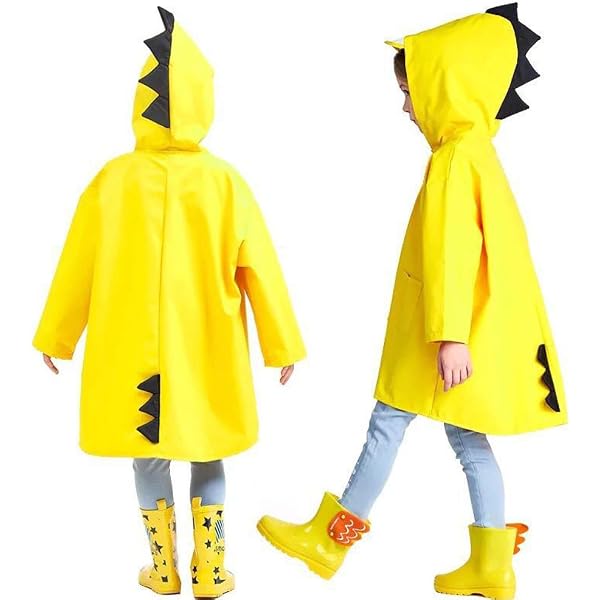 Poncho Pluie Enfant Imperméable - Avec Bande Réfléchissante - Léger Et Compact - Taille M 5-7 Ans