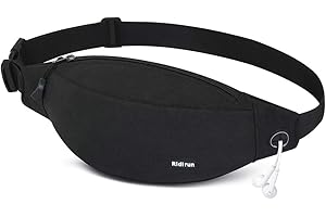 RIDIRUN Riñoneras Hombre y Mujer Impermeable,3 Bolsillos con Cremallera Bolsa riñonera Correa Ajustable,Gran Capacidad para Teléfono DE 6.8 Pulgadas/Llaves/Gafas, Viajar/Correr/Moto/Bici/Acampada