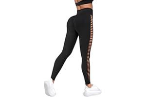 Lishang Legging de Sport Femme Push Up Leggings Taille Haute Scrunch Butt Lift Yoga Pantalon Sport Compression Collants Opaque Slim Fit