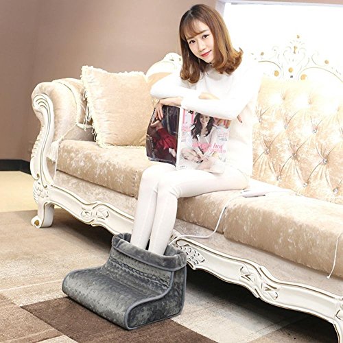 Preisvergleich Produktbild Aozzy Fußwärmer mit 4 Temperaturstufen, Abschaltautomatik, waschbarer Fußsack . Füße aufwärmen mit dem Wärmeschuh (grau)