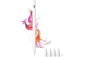 DOGAIN Stylus Pen for iPad 9th&10th - Type-c Charging Pencil for ipad Palm Rejection Active Pen Compatible with (2018-2025) Apple iPad 6/7/8/9/10/11(A16), Air 3/4/5/M2/M3, Mini 5/6, Pro 11"/12.9"/M4 (White)