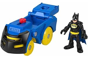 Fisher-Price Imaginext DC Super Friends Head Shifters Batman i Batmobil Figurka + pojazd z transformacją, dla dzieci od 3 roku życia, HGX91