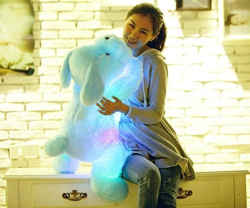 Best Discount® LED Light Up Colorful Pillow Plush Cushion Doll (blue puppy (50cm))