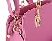 Fashion Ladies Chain Handbag Square Candy Color Vintage Leather Totes Pink