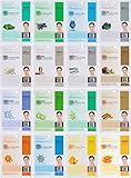 Dermal Korea Collagen Essence Full Face Facial Mask Sheet - Combo Pack (16 Pack)