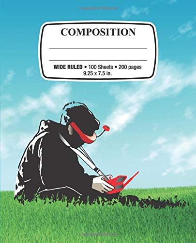 Composition Notebook: FPV Drone Lawn Kid: Wide Ruled 100-Pages • 200 Pages • 9.25 x 7.5in. for School Office Home Student Teacher Use