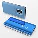 Produktbild HUDDU Schutzhülle für Samsung Galaxy S9 Spiegel Hülle Blau Flip Ledertasche im Bookstyle Slim Handyhülle Leder Tasche Clear Wallet Case Cover Build-in Stand Brieftasche Etui Handytaschen Überzug Mirror Hardcase für Samsung Galaxy S9 Klapphülle