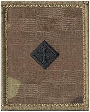 CL DistributionCL Distribution Black on Multicam/MTP Hook (Sticky) Backed Rank Badge/Patch - 2nd Lieutenant