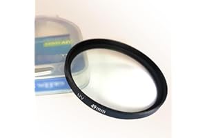 Filtro UV HD de 49 mm para Canon M6 M50 M100, Fire Rock Filtro UV para Sony Alpha A7R - Lente FE 50 mm f/1.8 - 1 paquete