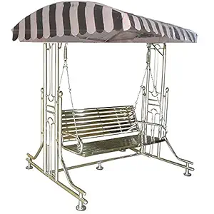 Kaushalendra Stainless Steel Swing 3 Person Jhula for Home Outdoor Balcony use 350 kg Capacity