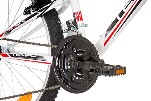 24 Zoll, CoollooK, TEMPO, Jugend Fahrrad,Mountainbike MTB,hardtail, Rahmen 28 cm, SHIMANO 18-GANG, Weiss - 8