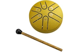 ZXCVWWE Buddha Stones Mini Steel Tongue Drum, Hand Drum Percussion, Handpan Drum Kit with Drumstick, Handpan Drum for Meditation, Entertainment, Music Lessons