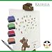 Produktbild KATINGA Personalisierte Leinwand Taufe ALS Gästebuch - Motiv Teddybär (30x40cm) (orange)