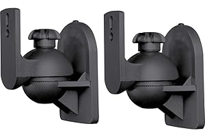 Speaka Professional Lautsprecher-Wandhalterung Neigbar+Schwenkbar Wandabstand (max.): 6.4 cm Schwarz 1 Paar (1342486)